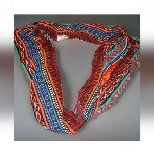 NWOT Peach Couture Colorful Geometric Tribal Infinity Scarf Resort Wear Festival